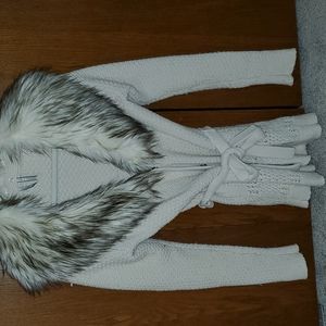 faux fur cardigan from guess
